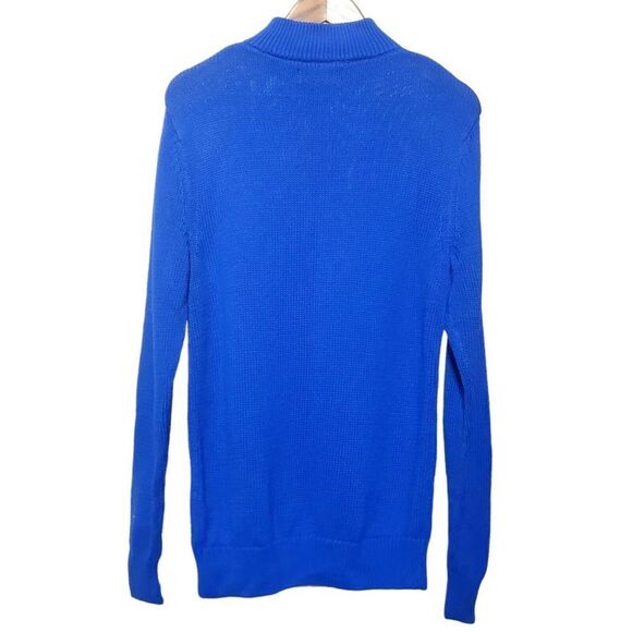 Ralph Lauren Chaps Mens Blue Vintage 1/4 Zip Cotton Sweater Size S Pullover - Picture 5 of 10